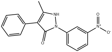 5-METHYL-2-(3-NITROPHENYL)-4-PHENYL-1,2-DIHYDRO-3H-PYRAZOL-3-ONE 结构式