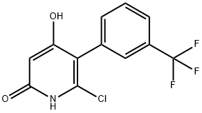 6-CHLORO-5-[3-(TRIFLUOROMETHYL)PHENYL]-2,4-PYRIDINEDIOL 结构式