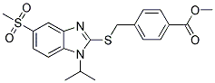 4-[[[1-ISOPROPYL-5-(METHYLSULPHONYL)-(1H)-BENZIMIDAZOL-2-YL]THIO]METHYL]BENZOIC ACID, METHYL ESTER 结构式