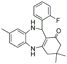 2,10-DIAZA-9-(2-FLUOROPHENYL)-5,5,13-TRIMETHYLTRICYCLO[9.4.0.0(3,8)]PENTADECA-1(15),3(8),11(12),13-TETRAEN-7-ONE 结构式