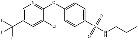 4-([3-CHLORO-5-(TRIFLUOROMETHYL)-2-PYRIDINYL]OXY)-N-PROPYLBENZENESULFONAMIDE 结构式