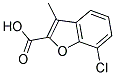 7-CHLORO-3-METHYL-BENZOFURAN-2-CARBOXYLIC ACID 结构式