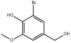 2-溴-4-(羟甲基)-6-甲氧基苯酚 结构式