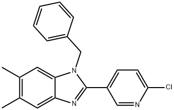 1-Benzyl-2-(6-chloro-3-pyridinyl)-5,6-dimethyl-1H-1,3-benzimidazole 结构式