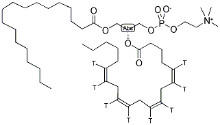 PHOSPHATIDYLCHOLINE, L-ALPHA-1-STEAROYL-2-ARACHIDONYL, [ARACHIDONYL-5,6,8,9,11,12,14,15-3H(N)] 结构式