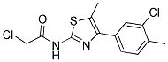 N1-[4-(3-Chloro-4-methylphenyl)-5-methyl-1,3-thiazol-2-yl]-2-chloroacetamide 结构式