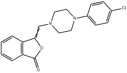 3-([4-(4-CHLOROPHENYL)PIPERAZINO]METHYLENE)-2-BENZOFURAN-1(3H)-ONE 结构式
