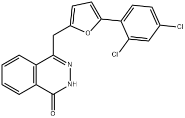 4-([5-(2,4-DICHLOROPHENYL)-2-FURYL]METHYL)-1(2H)-PHTHALAZINONE 结构式