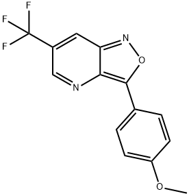 3-(4-METHOXYPHENYL)-6-(TRIFLUOROMETHYL)ISOXAZOLO[4,3-B]PYRIDINE 结构式