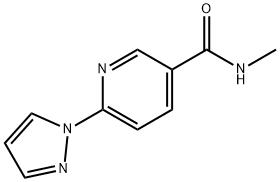 N-甲基-6-(1H-吡唑-1-基)烟酰胺 结构式