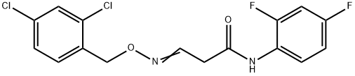 3-([(2,4-DICHLOROBENZYL)OXY]IMINO)-N-(2,4-DIFLUOROPHENYL)PROPANAMIDE 结构式