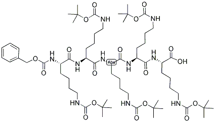 Z-LYS(BOC)-LYS(BOC)-LYS(BOC)-LYS(BOC)-LYS(BOC)-OH 结构式