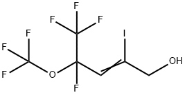 4,5,5,5-TETRAFLUORO-4-TRIFLUOROMETHOXY-2-IODO-2-PENTEN-1-OL 结构式