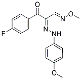 3-(4-FLUOROPHENYL)-2-[2-(4-METHOXYPHENYL)HYDRAZONO]-3-OXOPROPANAL O-METHYLOXIME 结构式