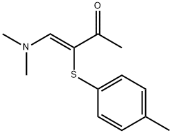 (3Z)-4-(二甲基氨基)-3-[(4-甲基苯基)硫]-3-丁烯-2-酮 结构式