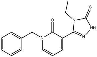 1-苄基-3-(4-乙基-5-硫代-4,5-二氢-1H-1,2,4-三唑-3-基)吡啶-2(1H)-酮 结构式