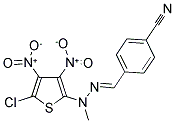 4-[2-(5-CHLORO-3,4-DINITRO-2-THIENYL)-2-METHYLCARBOHYDRAZONOYL]BENZONITRILE 结构式
