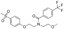 N-(2-METHOXYETHYL)-N-[2-[4-(METHYLSULPHONYL)PHENYLOXY]ETHYL]-4-(TRIFLUOROMETHYL)BENZAMIDE 结构式
