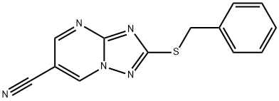 2-(苄硫基)-[1,2,4]三唑并[1,5-a]嘧啶-6-甲腈 结构式