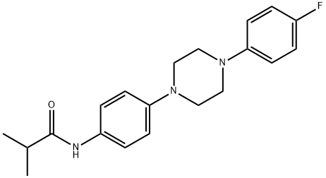 N-(4-[4-(4-FLUOROPHENYL)PIPERAZINO]PHENYL)-2-METHYLPROPANAMIDE 结构式