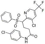 N-(4-CHLOROPHENYL)-4-[3-CHLORO-5-(TRIFLUOROMETHYL)-2-PYRIDINYL]-4-(PHENYLSULFONYL)BUTANAMIDE 结构式