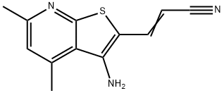 3-(3-AMINO-4,6-DIMETHYLTHIENO[2,3-B]PYRIDIN-2-YL)ACRYLONITRILE 结构式