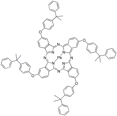 LEAD(II) TETRAKIS(4-CUMYLPHENOXY)PHTHALOCYANINE 结构式