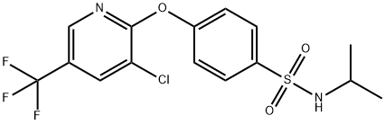 4-([3-CHLORO-5-(TRIFLUOROMETHYL)-2-PYRIDINYL]OXY)-N-ISOPROPYLBENZENESULFONAMIDE 结构式