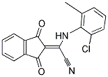 2-(1,3-DIOXOINDAN-2-YLIDENE)-2-((2-CHLORO-6-METHYLPHENYL)AMINO)ETHANENITRILE 结构式