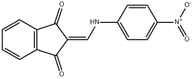 2-(((4-NITROPHENYL)AMINO)METHYLENE)INDANE-1,3-DIONE 结构式