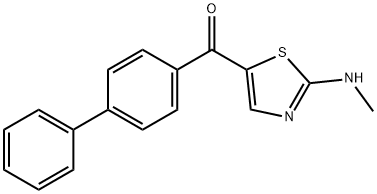 [1,1'-Biphenyl]-4-yl[2-(methylamino)-1,3-thiazol-5-yl]methanone 结构式