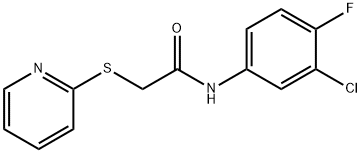 N-(3-CHLORO-4-FLUOROPHENYL)-2-(2-PYRIDINYLSULFANYL)ACETAMIDE 结构式