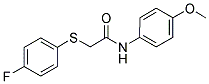 2-[(4-FLUOROPHENYL)SULFANYL]-N-(4-METHOXYPHENYL)ACETAMIDE 结构式