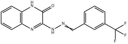 3-(TRIFLUOROMETHYL)BENZENECARBALDEHYDE N-(3-OXO-3,4-DIHYDRO-2-QUINOXALINYL)HYDRAZONE 结构式