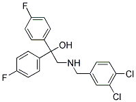 2-[(3,4-DICHLOROBENZYL)AMINO]-1,1-BIS(4-FLUOROPHENYL)-1-ETHANOL 结构式