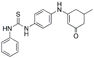 5-METHYL-3-((4-(((PHENYLAMINO)THIOXOMETHYL)AMINO)PHENYL)AMINO)CYCLOHEX-2-EN-1-ONE 结构式