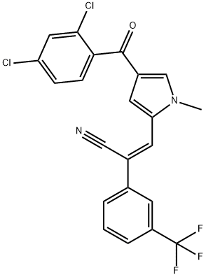 3-[4-(2,4-DICHLOROBENZOYL)-1-METHYL-1H-PYRROL-2-YL]-2-[3-(TRIFLUOROMETHYL)PHENYL]ACRYLONITRILE 结构式
