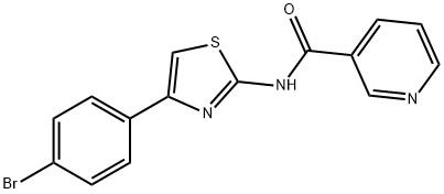 N-(4-(4-BROMOPHENYL)(2,5-THIAZOLYL))-3-PYRIDYLFORMAMIDE 结构式