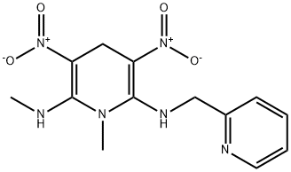 N-METHYL-N-(1-METHYL-3,5-DINITRO-6-[(2-PYRIDINYLMETHYL)AMINO]-1,4-DIHYDRO-2-PYRIDINYL)AMINE 结构式