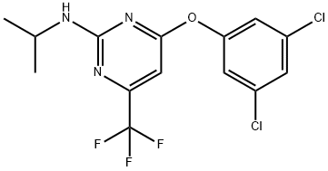4-(3,5-DICHLOROPHENOXY)-N-ISOPROPYL-6-(TRIFLUOROMETHYL)-2-PYRIMIDINAMINE 结构式
