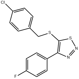 4-CHLOROBENZYL 4-(4-FLUOROPHENYL)-1,2,3-THIADIAZOL-5-YL SULFIDE 结构式