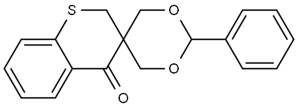 2'-苯基螺[硫苯并二氢吡喃-3,5'-[1,3]二氧六环]-4-酮 结构式