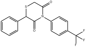 2-PHENYL-4-[4-(TRIFLUOROMETHYL)PHENYL]-3,5-THIOMORPHOLINEDIONE 结构式