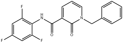 1-BENZYL-2-OXO-N-(2,4,6-TRIFLUOROPHENYL)-1,2-DIHYDRO-3-PYRIDINECARBOXAMIDE 结构式