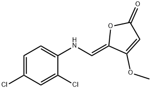 5-[(2,4-DICHLOROANILINO)METHYLENE]-4-METHOXY-2(5H)-FURANONE 结构式