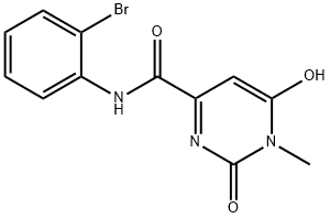N-(2-BROMOPHENYL)-6-HYDROXY-1-METHYL-2-OXO-1,2-DIHYDRO-4-PYRIMIDINECARBOXAMIDE 结构式