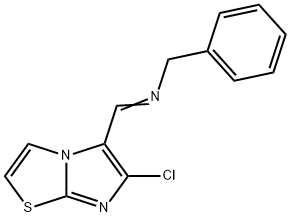 N-BENZYL-N-[(6-CHLOROIMIDAZO[2,1-B][1,3]THIAZOL-5-YL)METHYLENE]AMINE 结构式