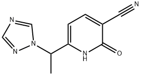 2-HYDROXY-6-[1-(1H-1,2,4-TRIAZOL-1-YL)ETHYL]NICOTINONITRILE 结构式