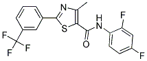 N-(2,4-Difluorophenyl)-4-methyl-2-[3-(trifluoromethyl)phenyl]-1,3-thiazole-5-carboxamide 结构式