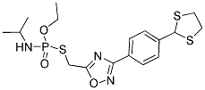 3-[4-(1,3-DITHIOLAN-2-YL)PHENYL]-5-(ETHOXYISOPROPYLAMINOPHOSPHORYL)THIOMETHYL-1,2,4-OXADIAZOLE 结构式